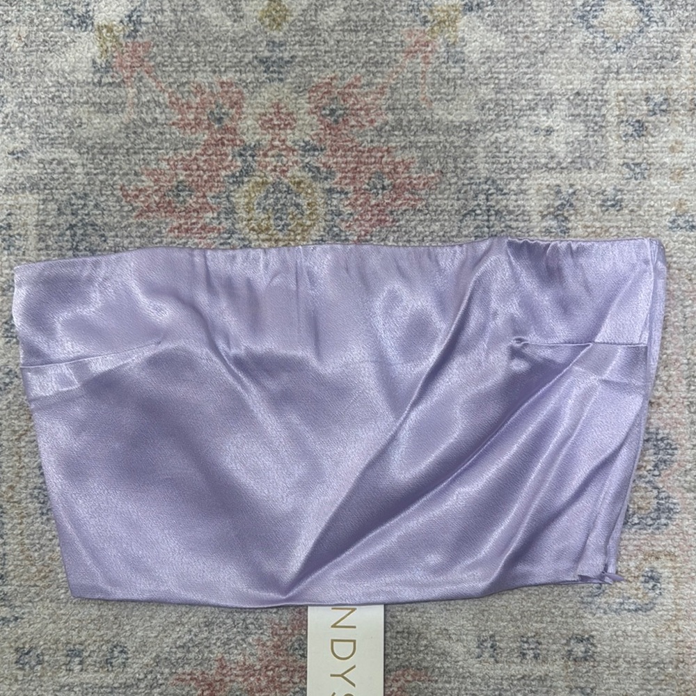 Lavender Satin Tube Top